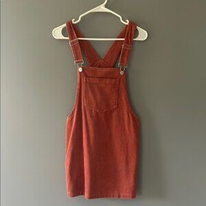 Forever 21 Pink Corduroy Overall Dress size medium